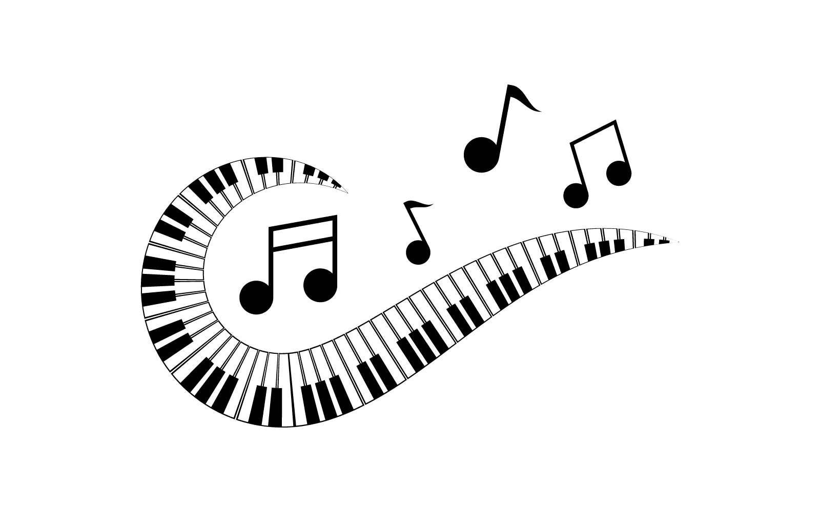 Piano vector illustration template design