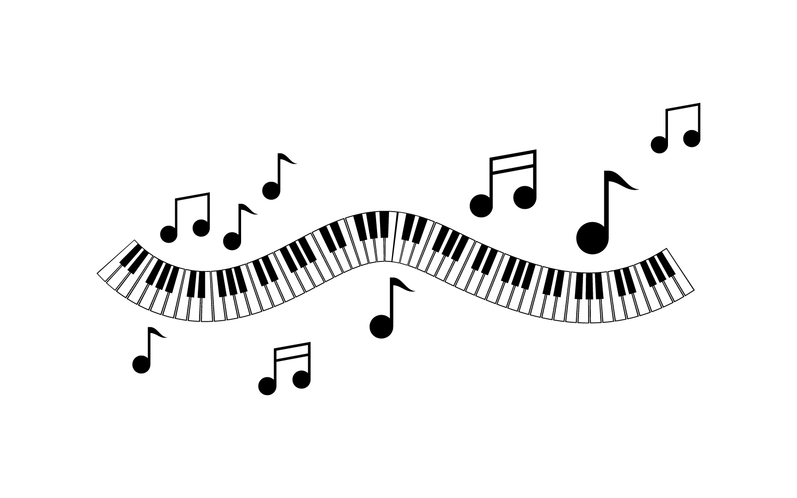 Piano vector logo afbeelding sjabloon