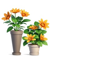 Premium 3d flower background design