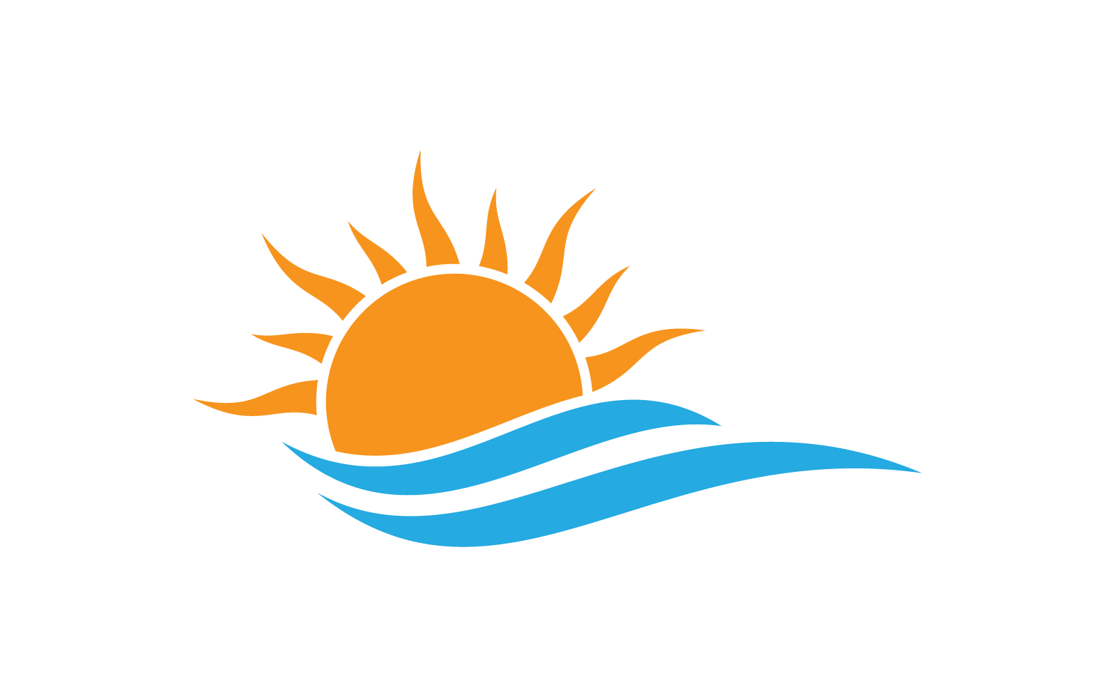 sun illustration logo vector icon design template