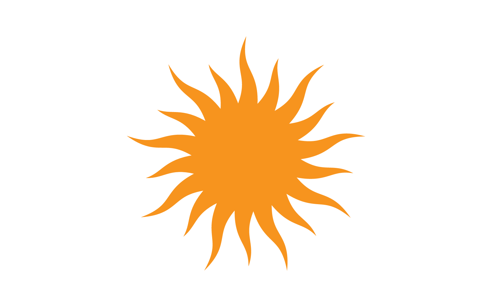 sun illustration logo vector icon flat design