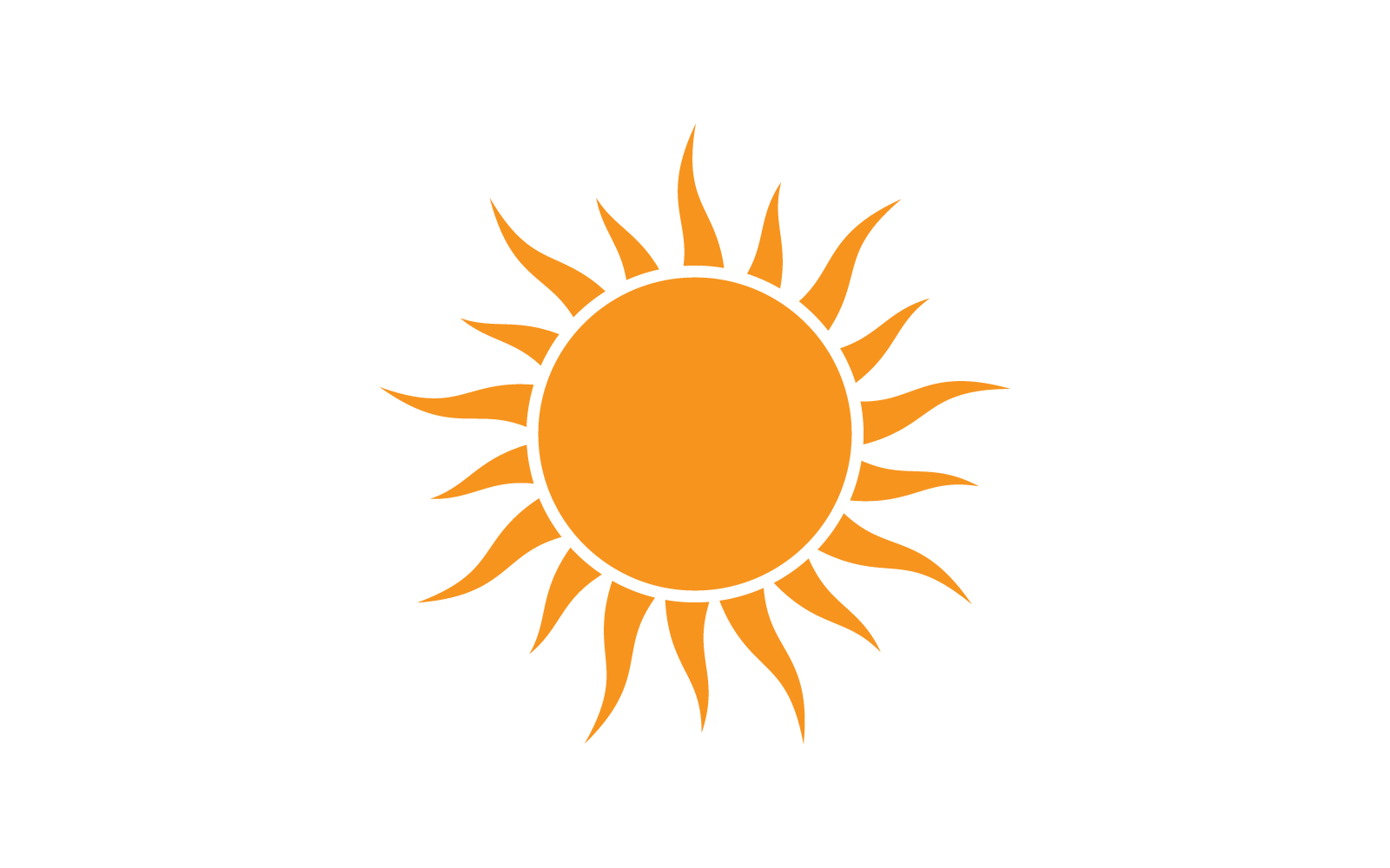 sun ilustration logo design template