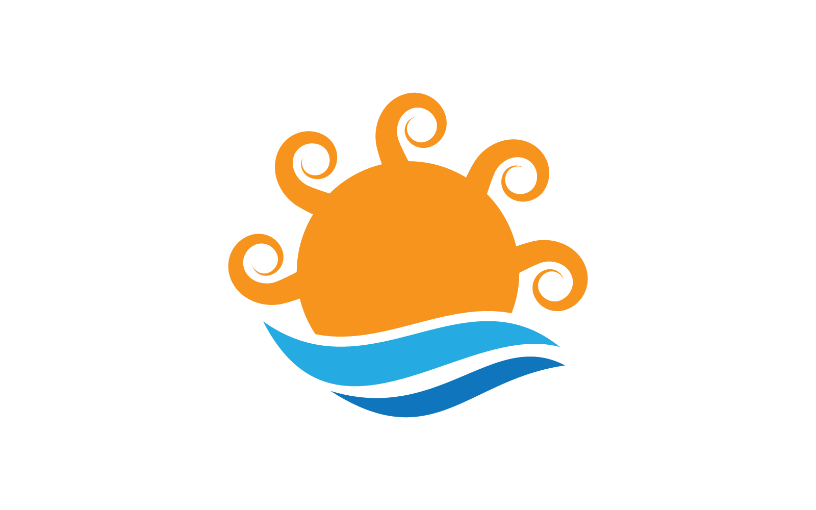 sun ilustration logo vector icon template design