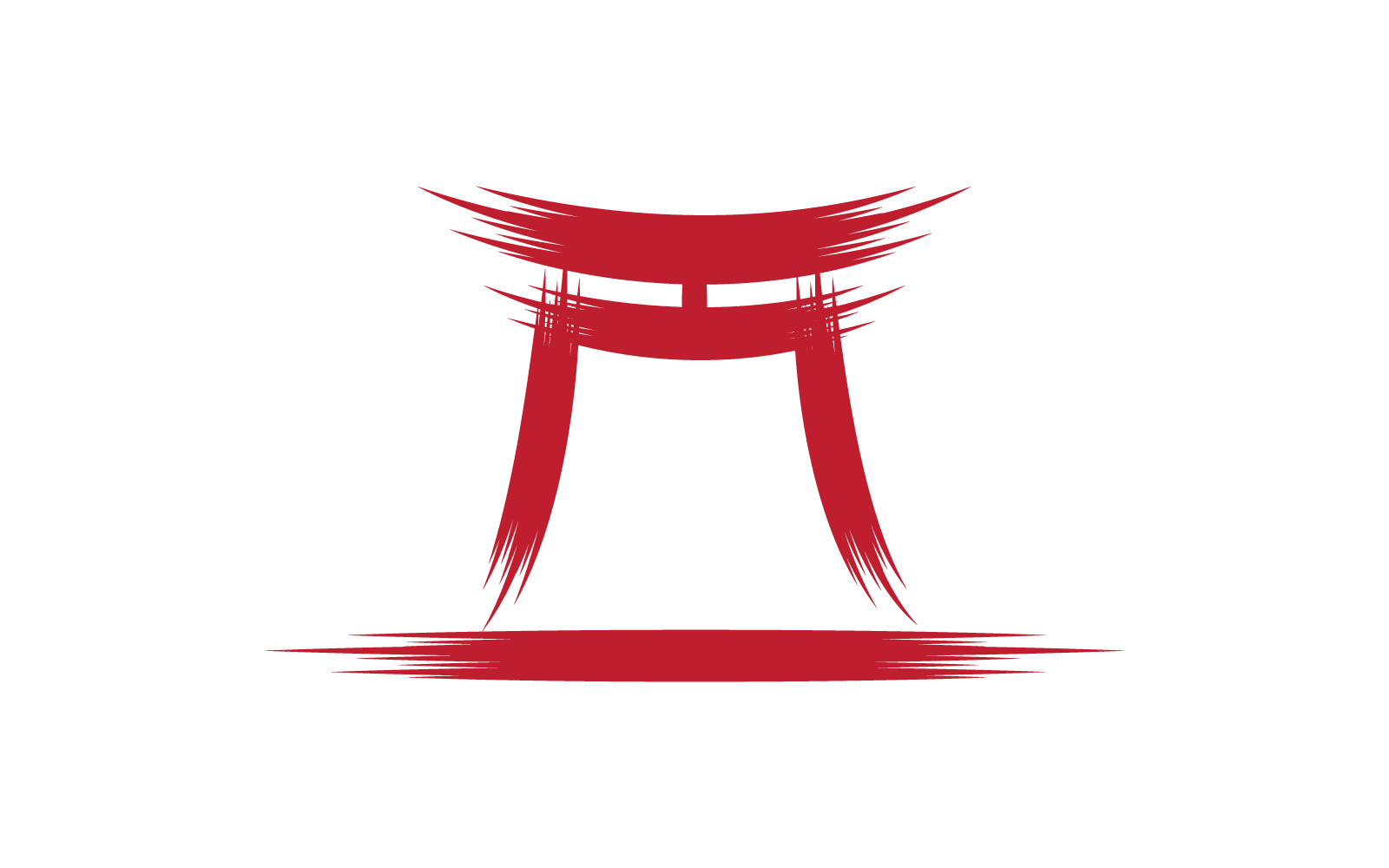 Torii gate illustration logo icon vector template