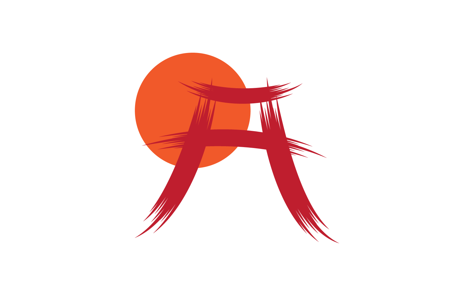 Torii gate illustration logo vector