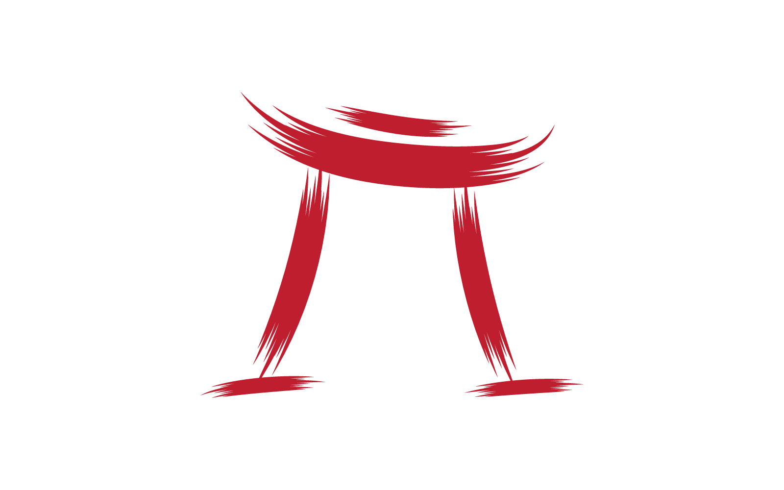 Torii gate logo vector flat design
