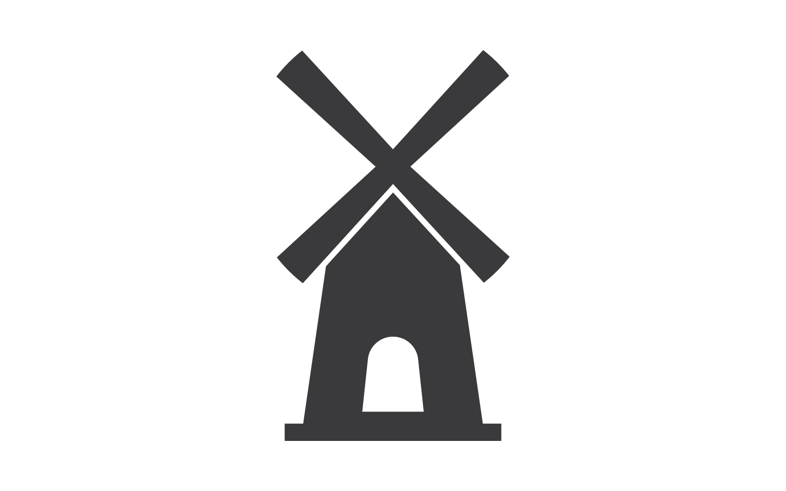 Wiatrak logo wektor Płaska konstrukcja szablonu ilustracji