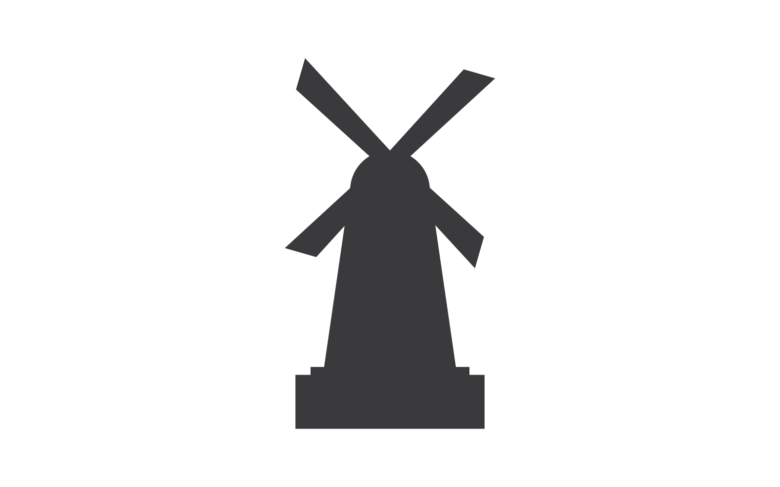 Windmill logo icon vector flat design illustration template