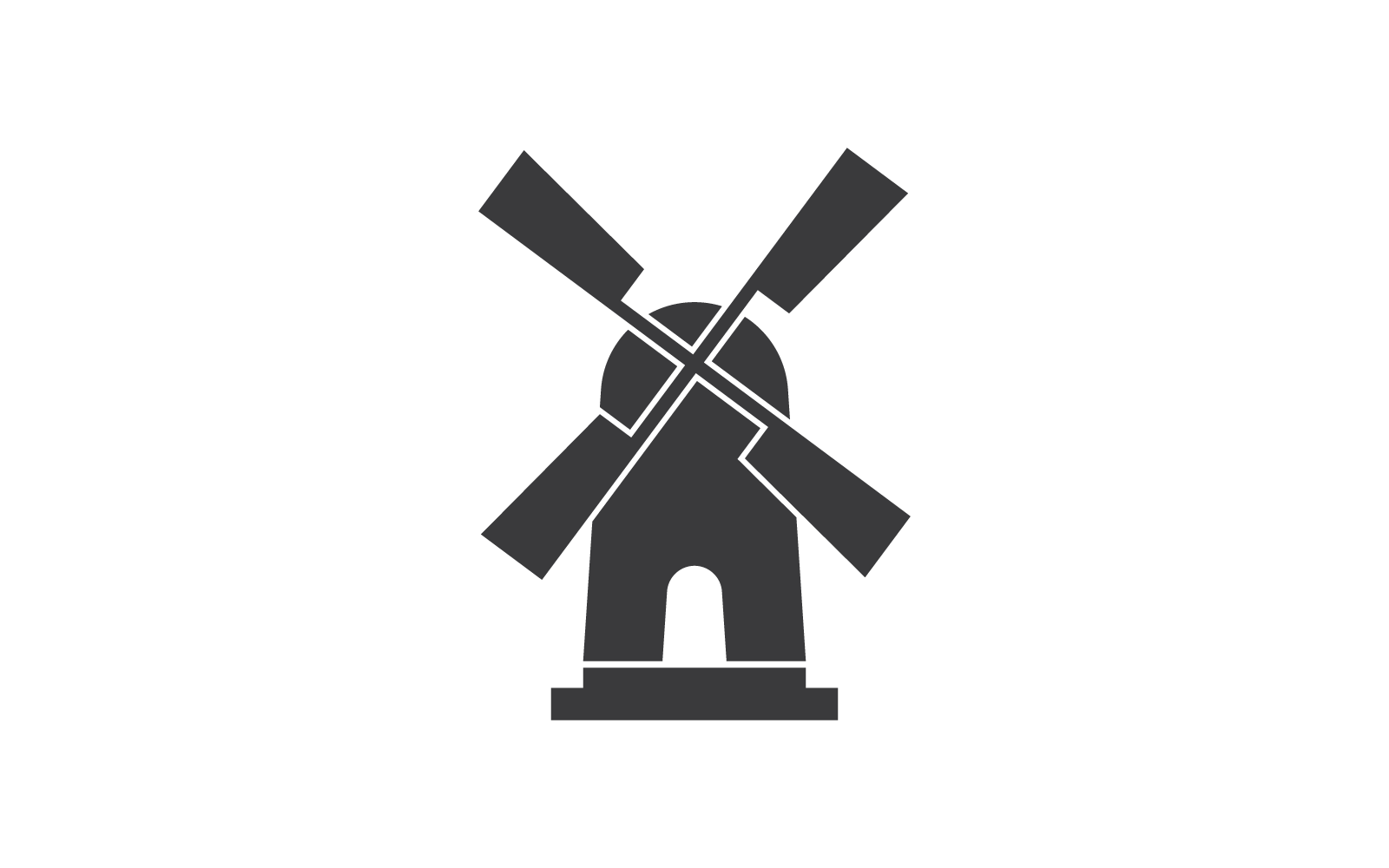 Windmill logo icon vector flat design template