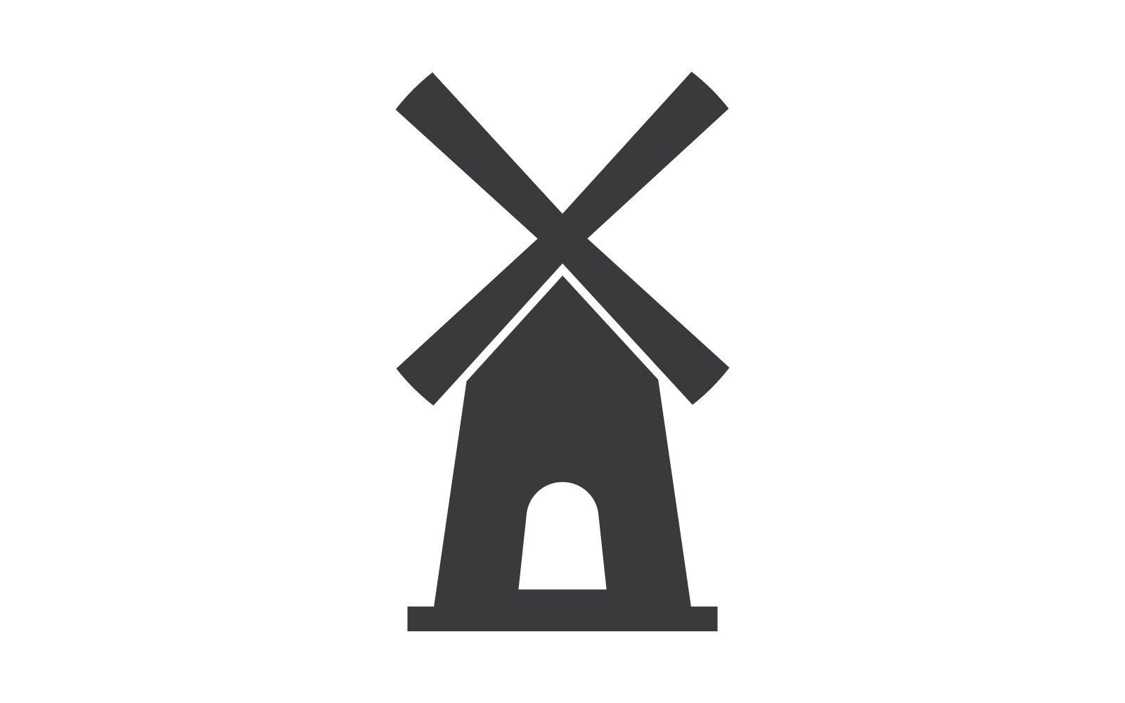 Windmill logo vector flat design illustration template