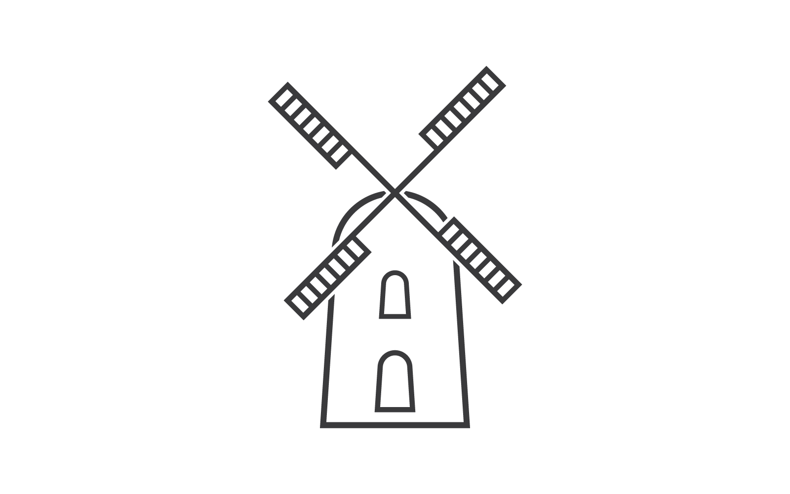 Windmill logo vector flat design template Logo Template