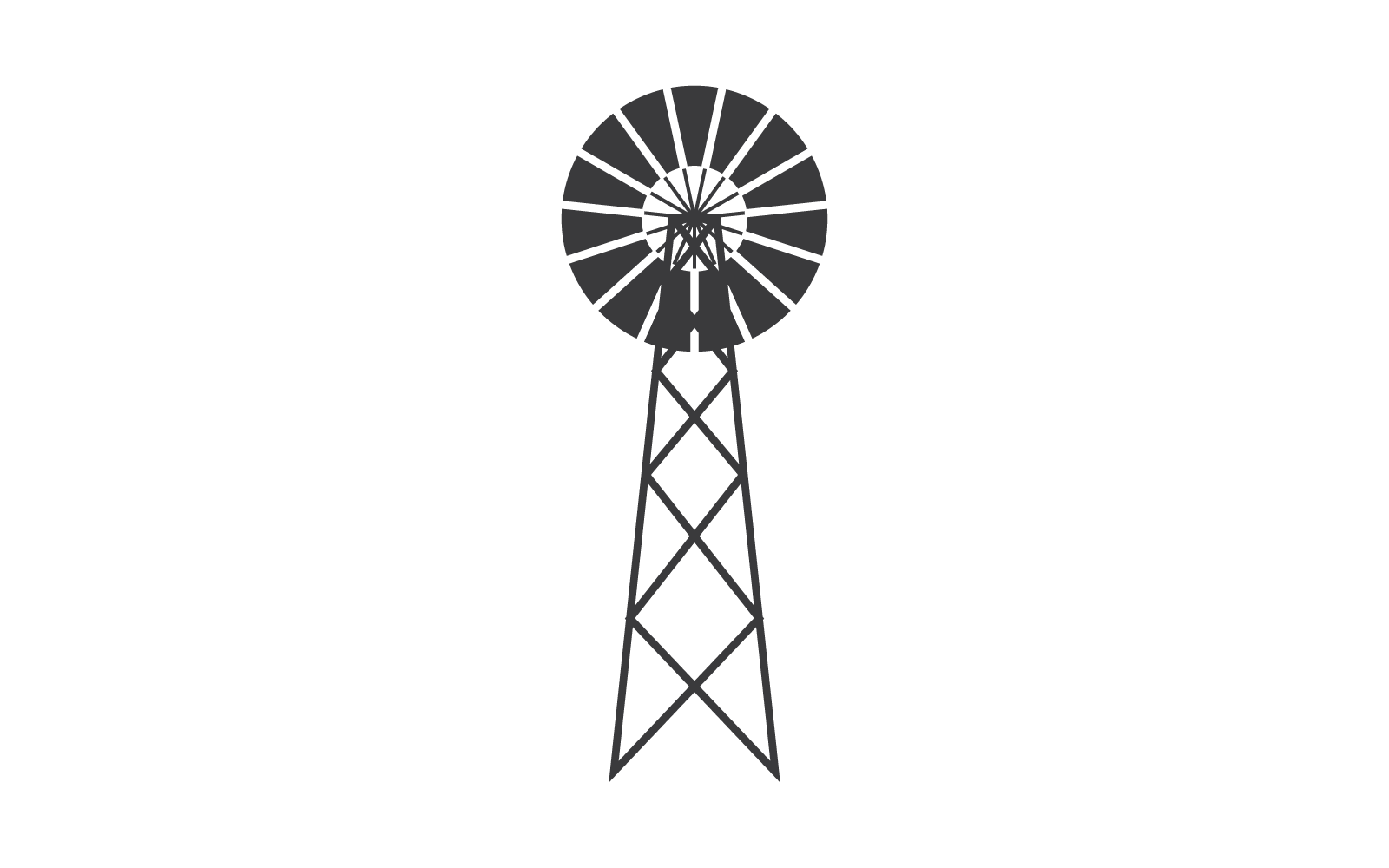 Windmill logo vector icon flat design template