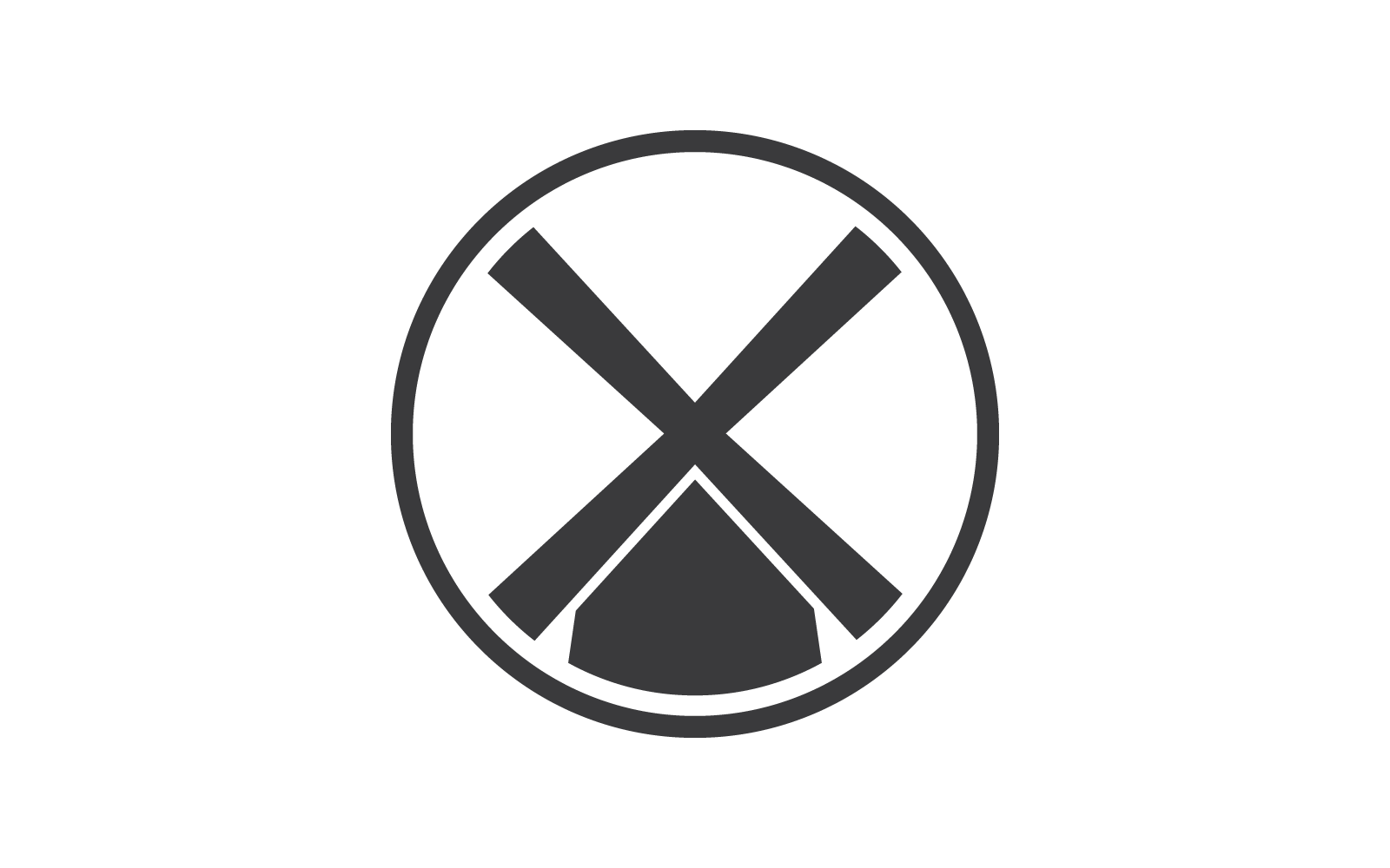 Windmill logo vector illustration flat design template