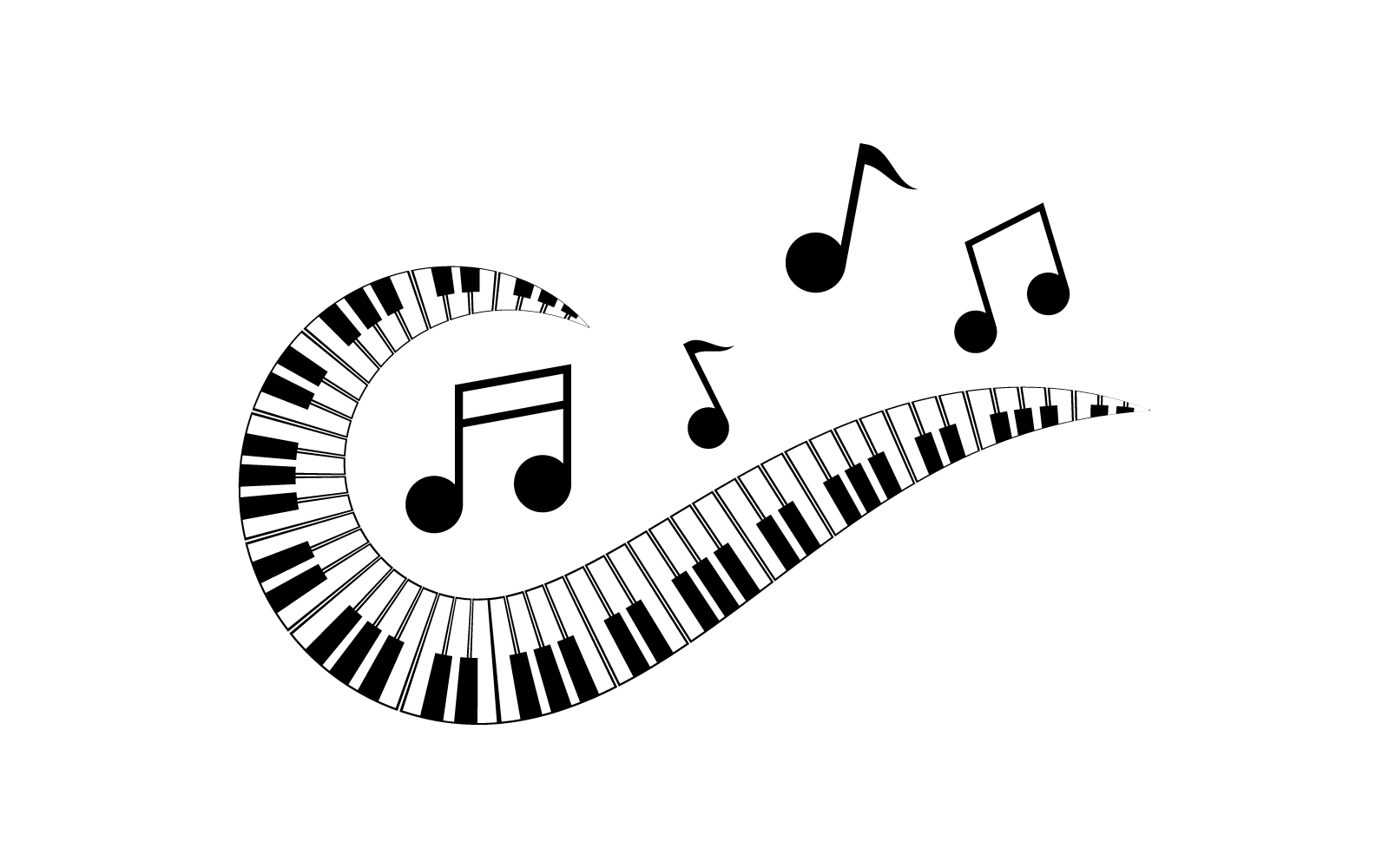 Zongora vektoros illusztráció sablon design
