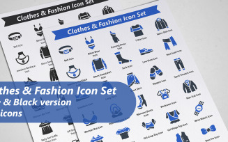 Clothes And Fashion Icon Set