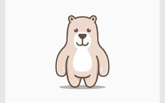 Cute Bear Cartoon Mascot Logo