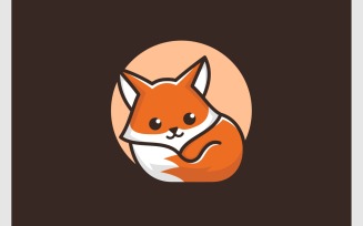 Cute Fox Vulpes Cartoon Mascot Logo