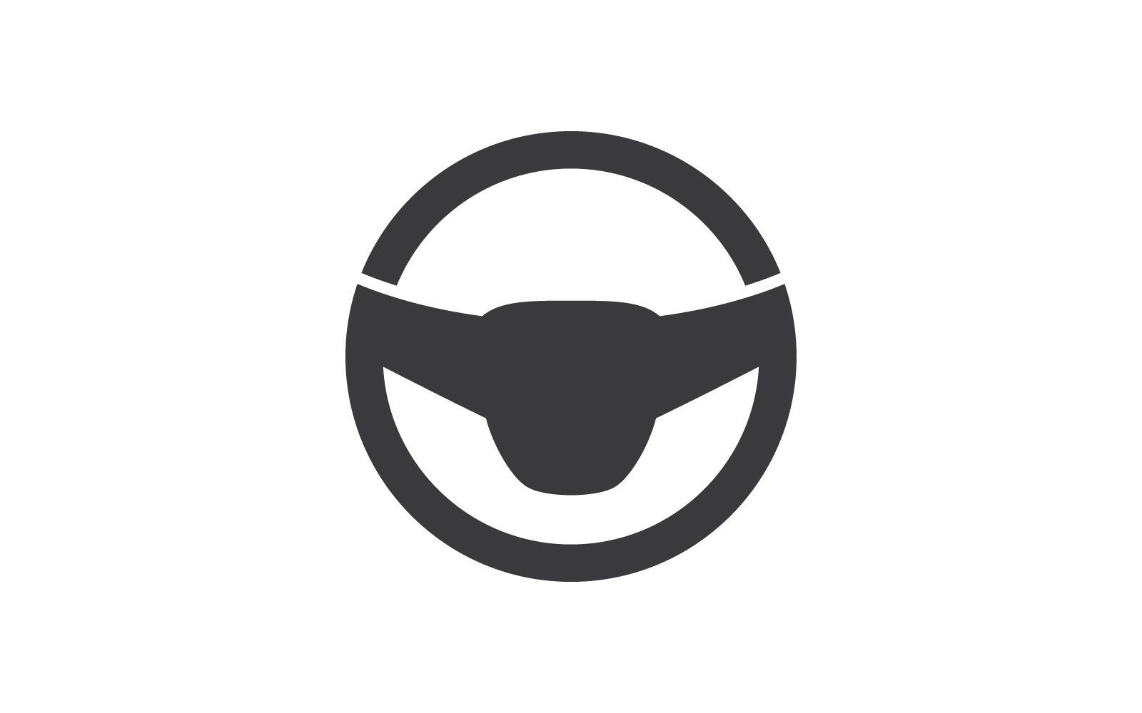Diseño plano del vector del logotipo del volante