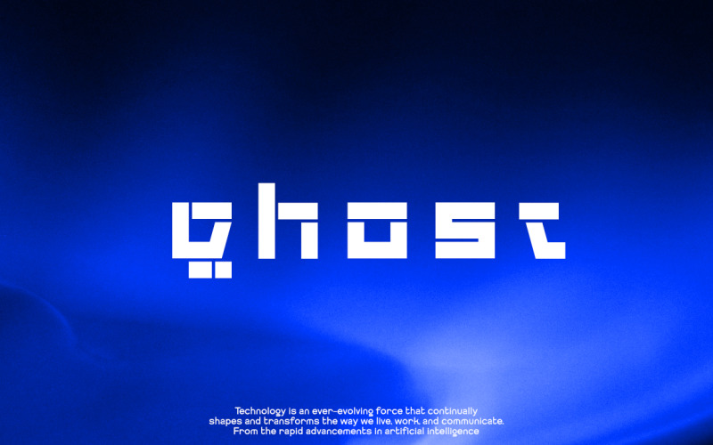FF Ghost the story of tech font Font