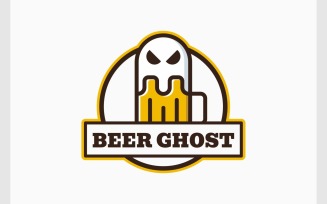 Ghost Drink Beer Badge Retro Logo