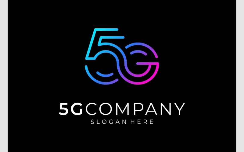 5G Network Connection Infinity Logo Logo Template