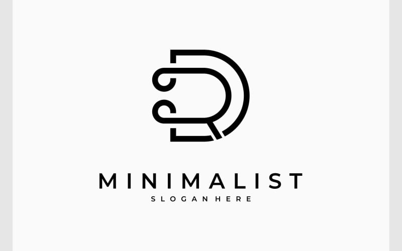 Letter DR RD Minimalist Logo Logo Template