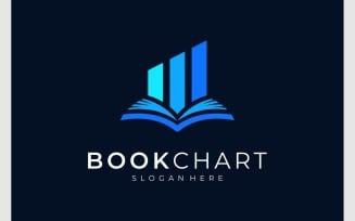 Open Book Chart Business Logo
