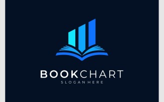 Open Book Chart Business Logo