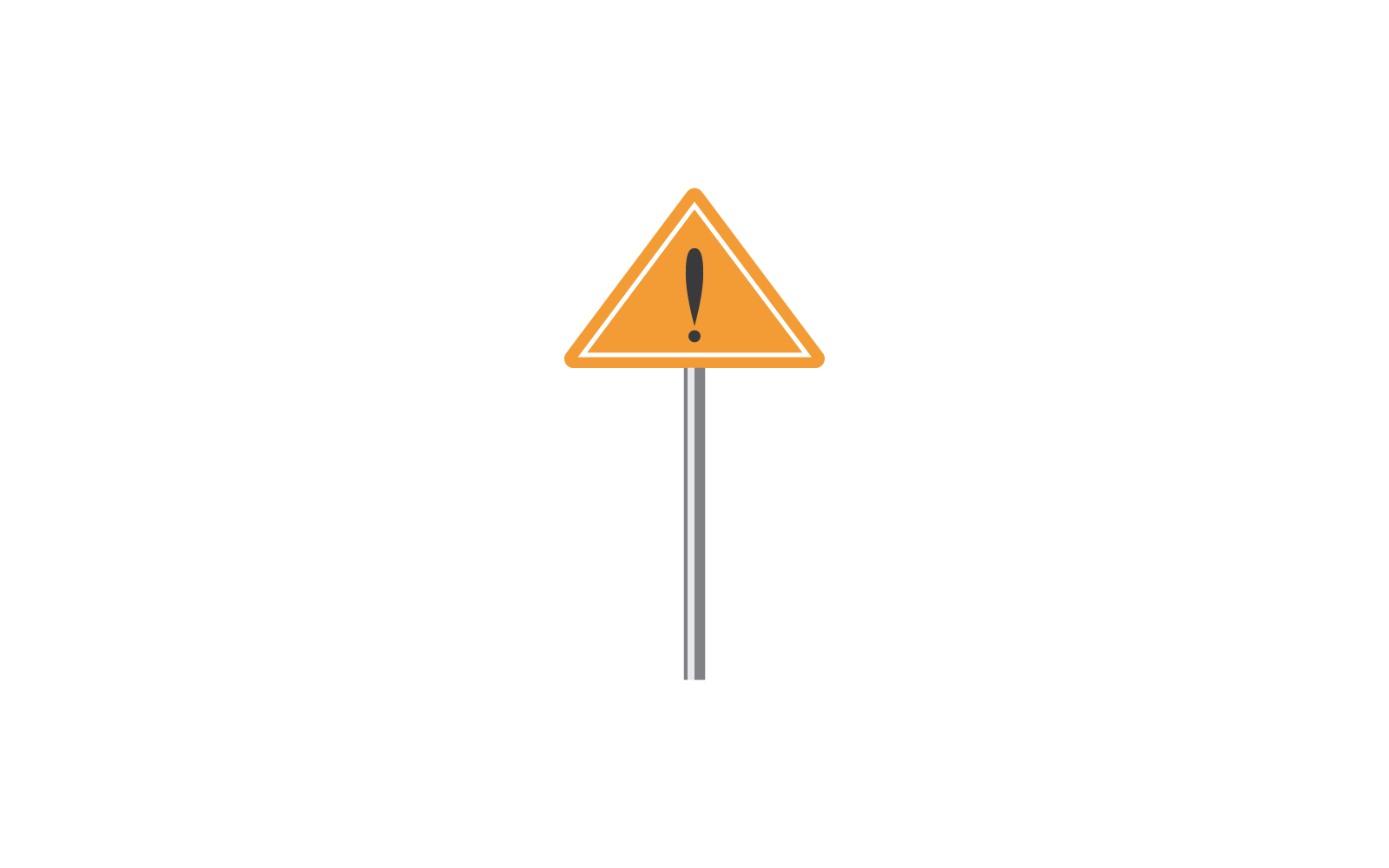 Road sign vector icon flat design