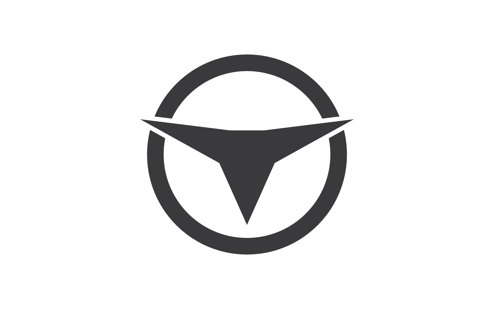 Steering wheel logo icon vector flat design Logo Template