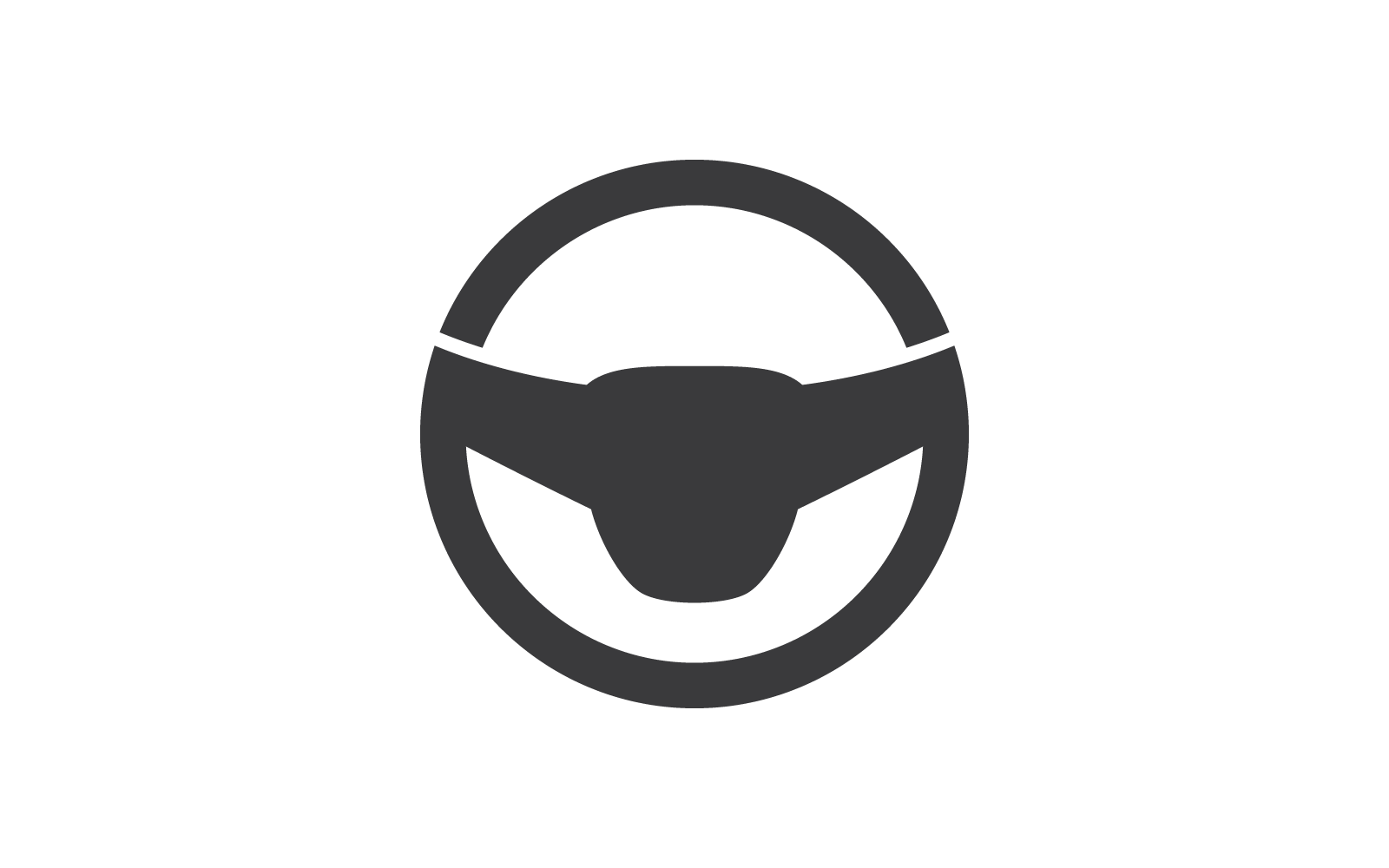 Steering wheel logo vector flat design Logo Template