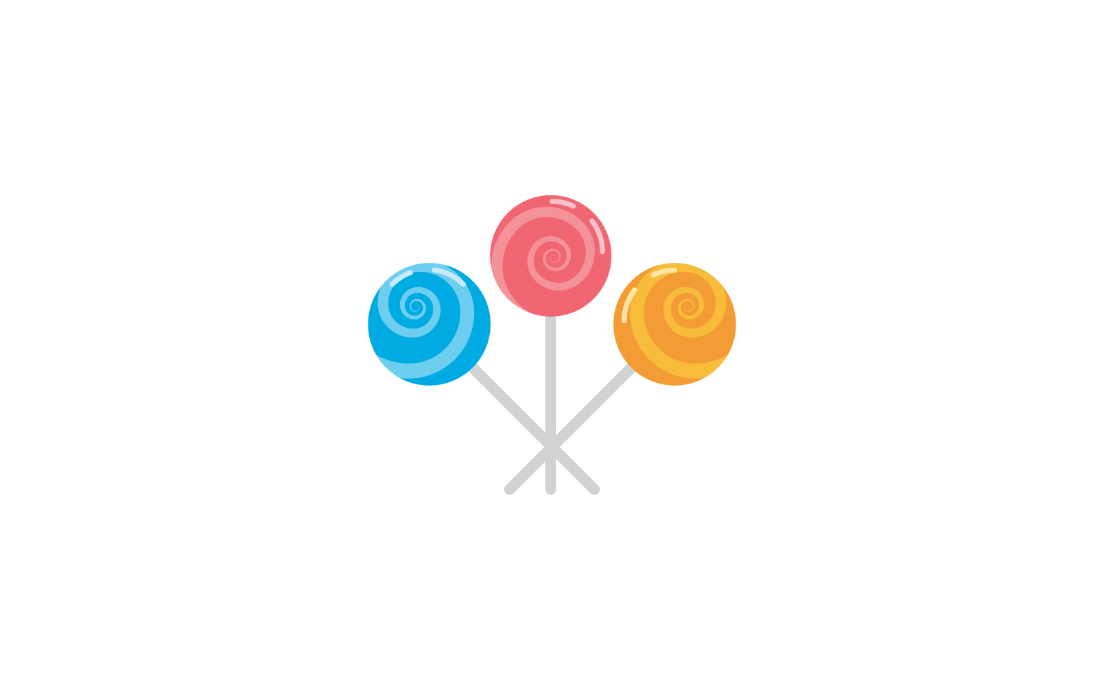 Sweet Candy icon illustration vector flat design Logo Template