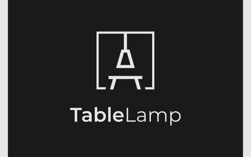 Table Lamp Interior Furniture Logo Logo Template