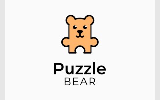 Teddy Bear Puzzle Jigsaw Logo