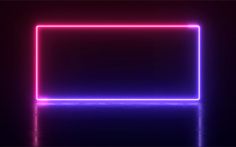 3D render Neon effect light Background design