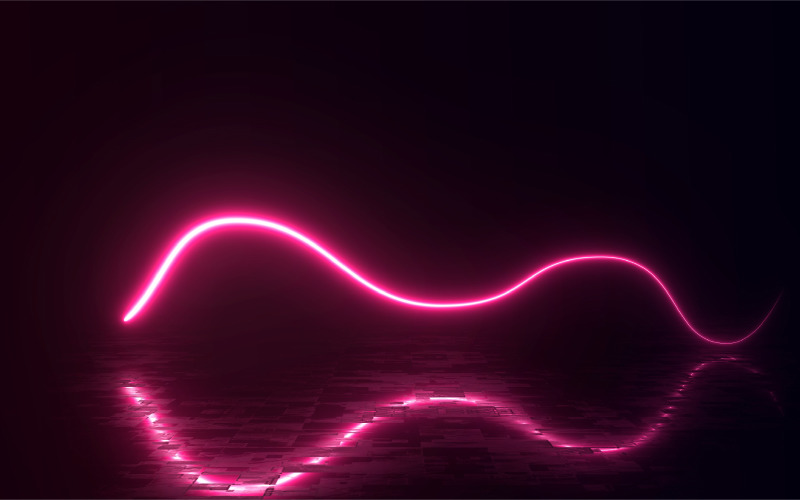 3D render Neon effect light Background
