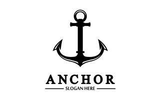 Anchor marine icon graphic symbol version 10
