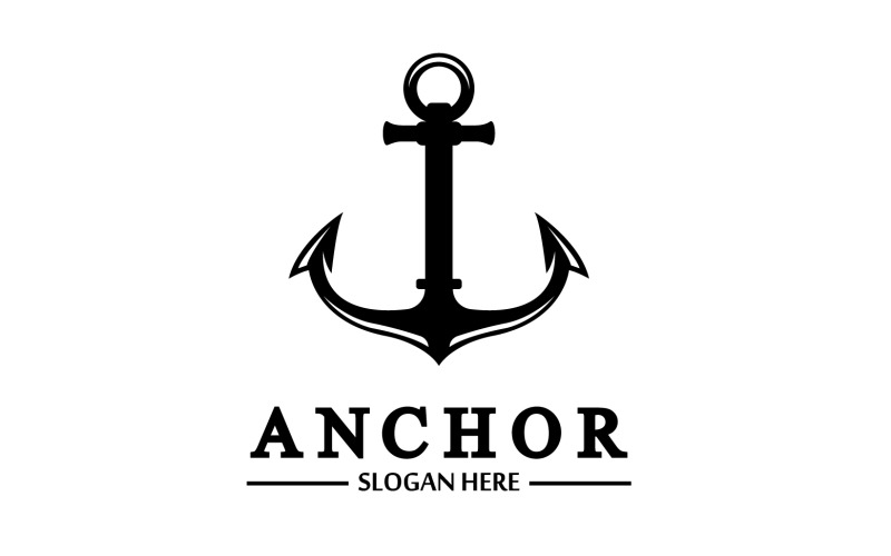 Anchor marine icon graphic symbol version 10 Logo Template
