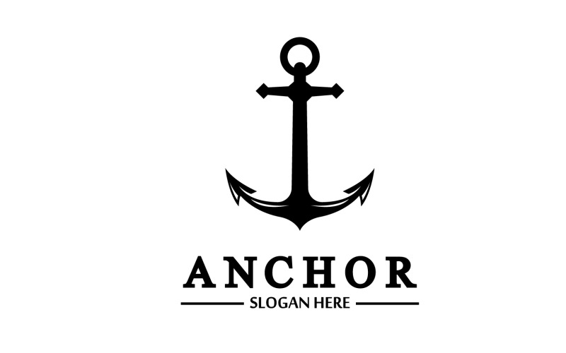 Anchor marine icon graphic symbol version 11 Logo Template