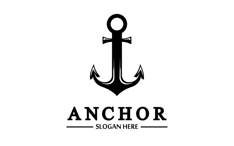 Anchor marine icon graphic symbol version 13 Logo Template