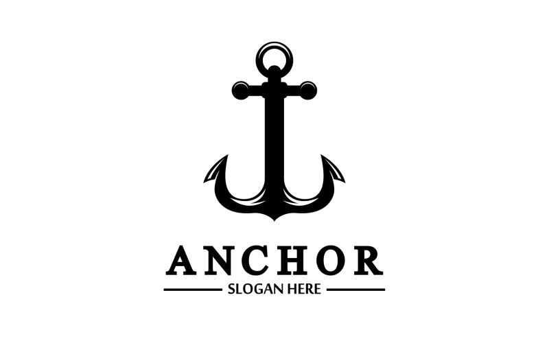 Anchor marine icon graphic symbol version 14 Logo Template