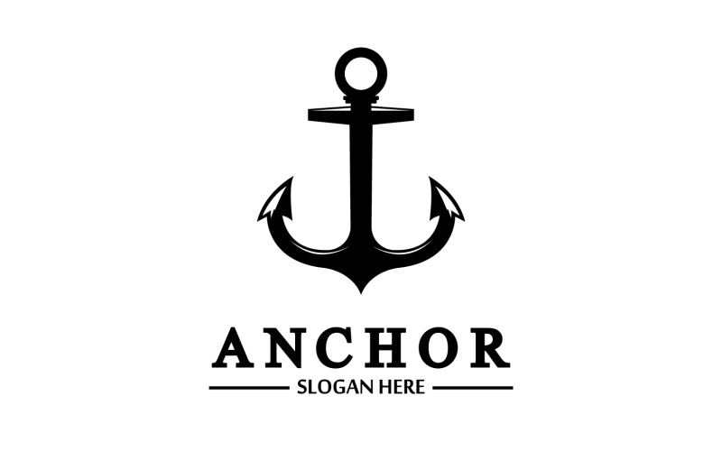 Anchor marine icon graphic symbol version 15 Logo Template