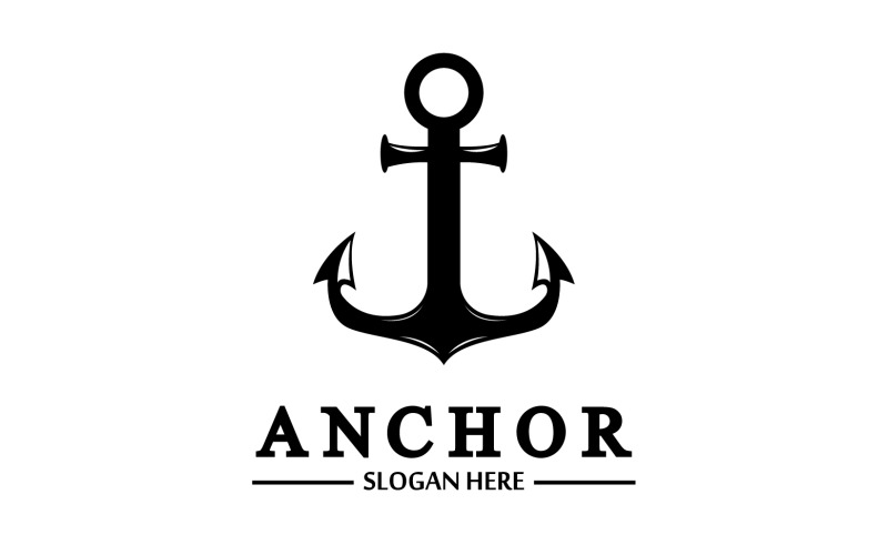 Anchor marine icon graphic symbol version 16 Logo Template