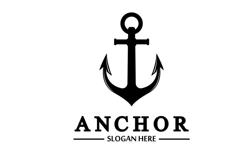 Anchor marine icon graphic symbol version 17 Logo Template