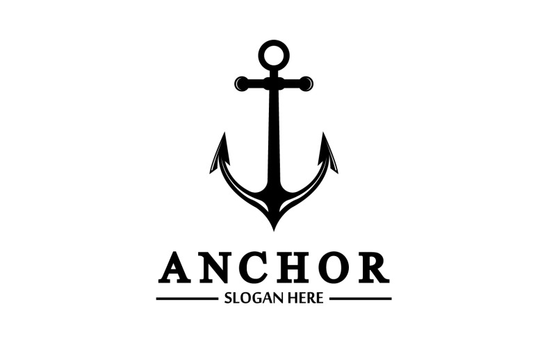 Anchor marine icon graphic symbol version 18 Logo Template