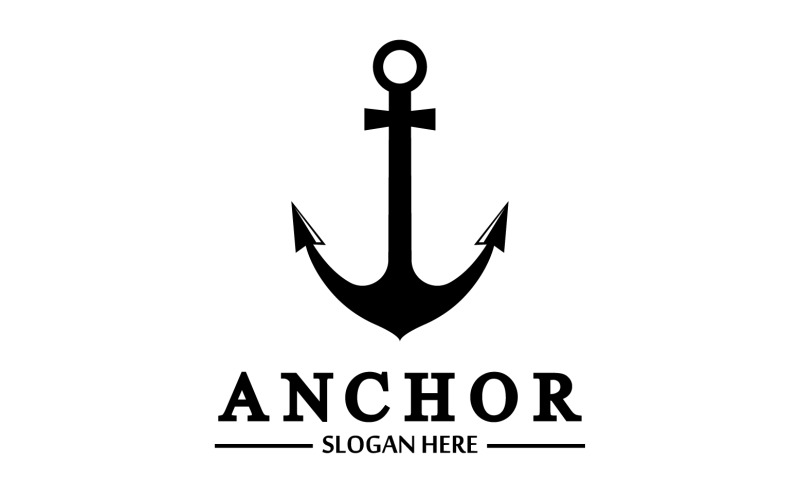 Anchor marine icon graphic symbol version 20 Logo Template