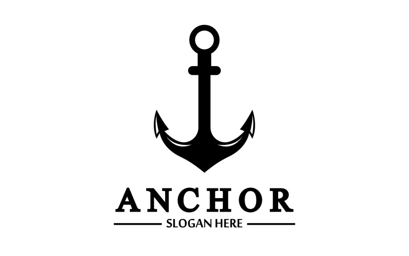 Anchor marine icon graphic symbol version 22 Logo Template