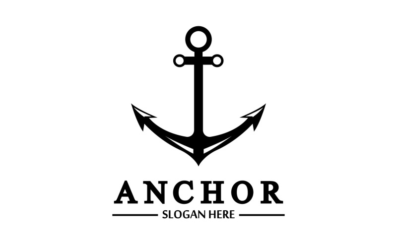Anchor marine icon graphic symbol version 23 Logo Template