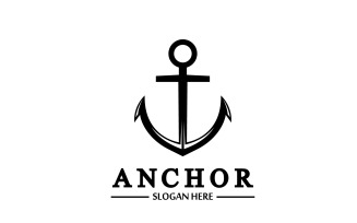 Anchor marine icon graphic symbol version 24