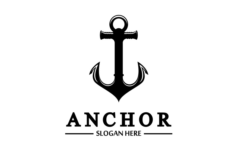 Anchor marine icon graphic symbol version 2 Logo Template
